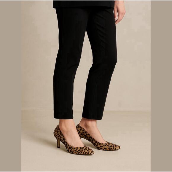 Leopard Print Genuine Leather Flats Animal Print Preview 7M - Picture 1 of 8